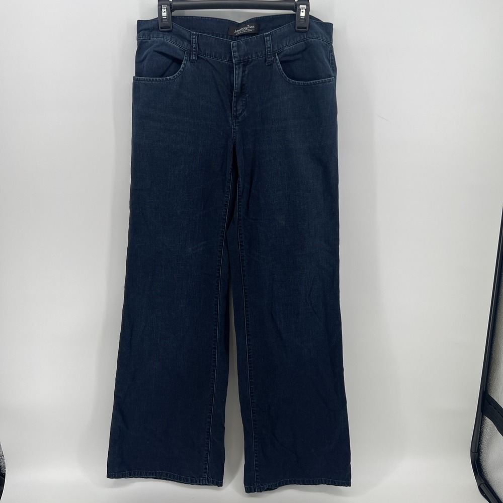 Y2K London Jeans Women Size 8 Blue Flare Bell Bottoms Mid Rise